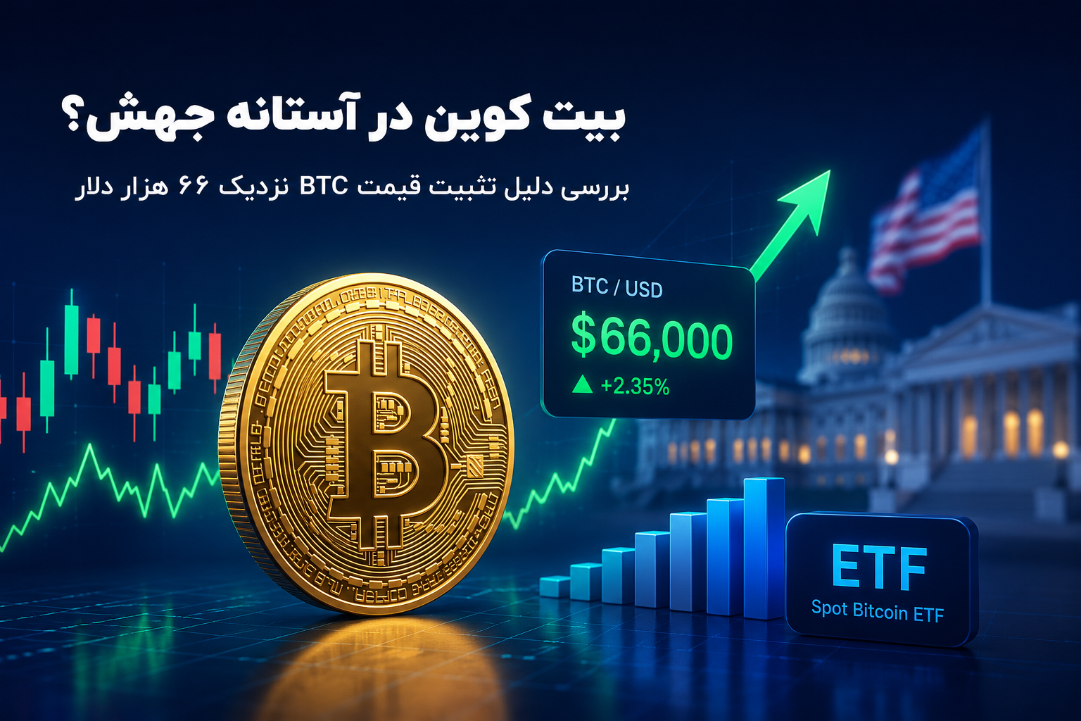 بیت کوین در آستانه جهش؟ بررسی دلیل تثبیت قیمت BTC نزدیک ۶۶ هزار دلار