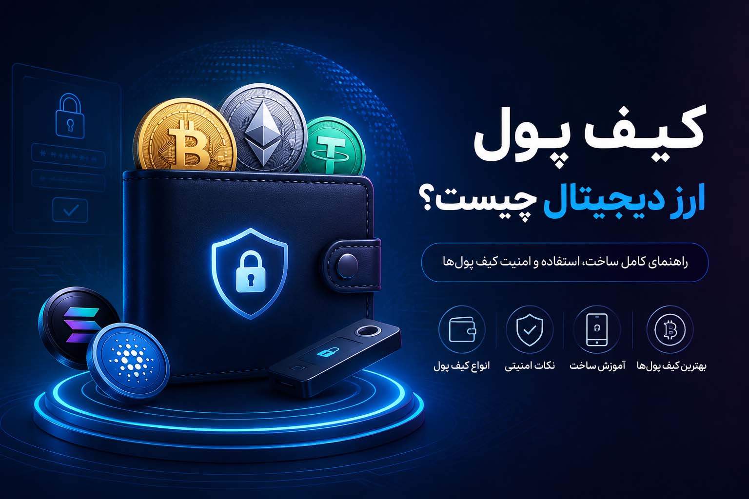 کیف پول ارز دیجیتال چیست؟ راهنمای کامل ساخت، استفاده و افزایش امنیت کیف پول‌ها