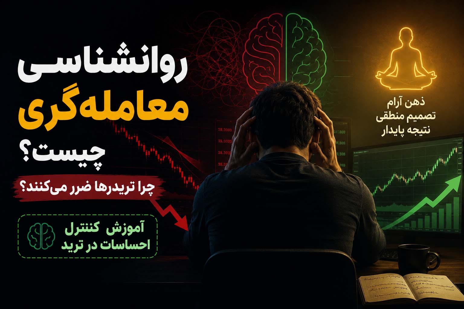 روانشناسی معامله‌گری چیست؟ چرا تریدرها ضرر می‌کنند؟ | آموزش کنترل احساسات در ترید