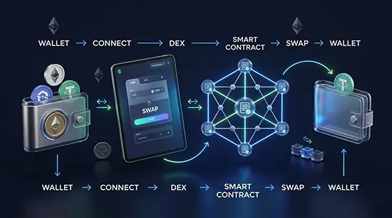 نحوه کار صرافی غیرمتمرکز DEX