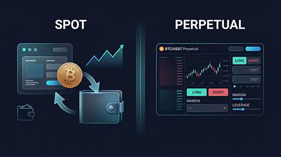 تفاوت معاملات اسپات و پرپچوال در ارز دیجیتال